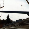 Tribuna coperta dello stadio "Degli Ulivi": trent'anni fa la costruzione per la C2
