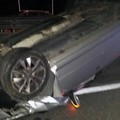 Auto ribaltata sulla Andria-Barletta