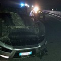Auto ribaltata sulla Andria-Barletta