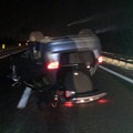 Auto ribaltata sulla Andria-Barletta