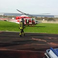 Elicottero Vigili del Fuoco con Ambulanza soccorsi Andria