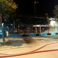 Giostra in fiamme a Largo Torneo ad Andria