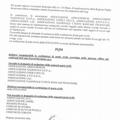 L'ACU ammessa parte civile nel processo sullo scontro fra treni di "Ferrovie Bari Nord"