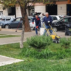 pulizia di piazza SS. Trinità