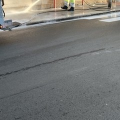 sanificazione straordinaria effettuata sul perimetro dell'ospedale "Bonomo"