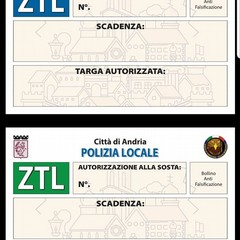 tagliandi della ZTL di Andria