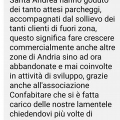 messaggi di compiacimento giunti all'ass. Matera