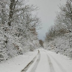 neve nella zona di Castel del Monte