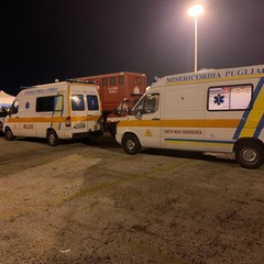 Volontari di Andria nella colonna mobile pugliese partita per Durazzo