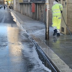 sanificazione straordinaria effettuata sul perimetro dell'ospedale "Bonomo"