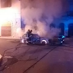 incendio autovettura piazza Sant'Agostino
