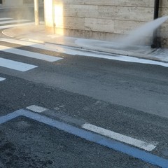 sanificazione straordinaria effettuata sul perimetro dell'ospedale "Bonomo"