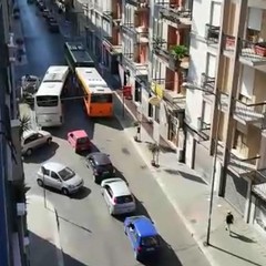 ingorghi su viale Venezia Giulia nei pressi della stazione Bari nord