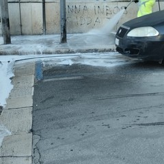 sanificazione straordinaria effettuata sul perimetro dell'ospedale "Bonomo"