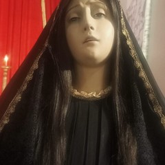 Volto dell'Addolorata dopo il restauro