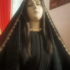 Volto dell'Addolorata dopo il restauro
