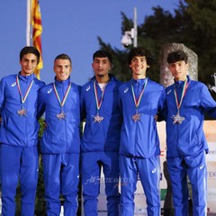 Andrea Ribatti con la Nazionale secondo posto di squadra Atl eticamente Foto