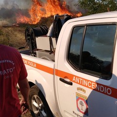 incendio a Castel del Monte