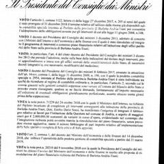 Il provvedimento di Palazzo Chigi che ha sbloccato i fondi
