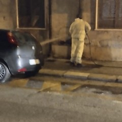 sanificazione straordinaria effettuata sul perimetro dell'ospedale "Bonomo"