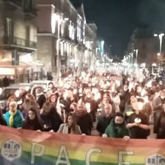 Manifestazione dell'Acli Puglia con Gianluigi Cesari e Franco Sellitri, storico dirigente aclista di Andria