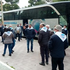 Manifestazione dell'Acli Puglia con Gianluigi Cesari e Franco Sellitri, storico dirigente aclista di Andria