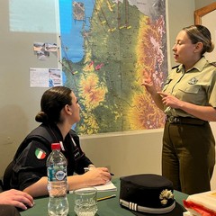Il Capitano dei Carabinieri Claudia Matera in Cile