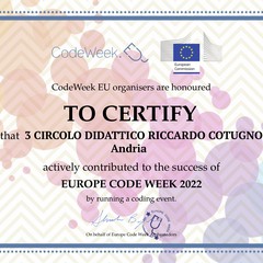 Copia del certificato di partecipazione