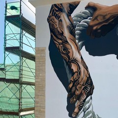 CPIA il nuovo murales "Umani in cima" di Daniele Geniale