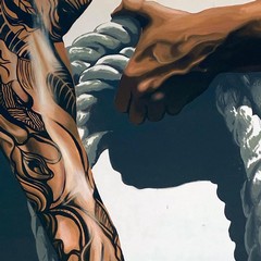 CPIA il nuovo murales "Umani in cima" di Daniele Geniale