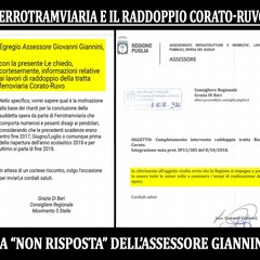 Ferrotramviaria ed il raddoppio Corato Ruvo e le "non" risposte dell'ass. Giannini