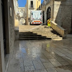 Pulizia e sanificazione nel centro storico