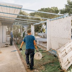 Camping "La batteria", lavori in corso