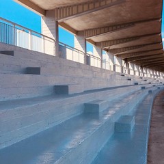 Esempio di applicazione di weberdry PUR su tribuna stadio JPG
