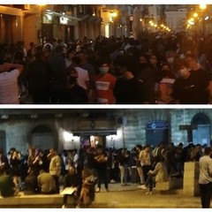 Due delle immagini postate su fb: via R. Margherita e piazza Catuma