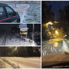 Neve sull'altopiano murgiano: fiocchi anche su Castel del Monte