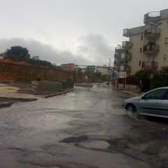 via Bisceglie allagata dalla pioggia