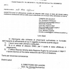le lettere della Regione e del Consorzio Terre d'Apulia