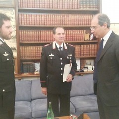 Il saluto al Luogotenente dei Carabinieri Michele Caputo