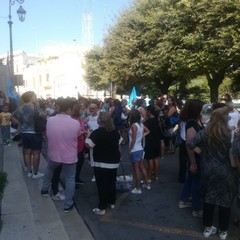 protesta in piazza Umberto I