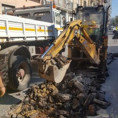 Eseguiti lavori stradali in via Verdi da parte dell'AndriaMultiservice