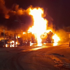 grosso incendio ad Andria