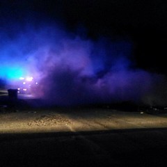 incendio SP rifiuti