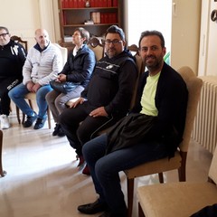 Delegazione di commercianti ricevuta dal Vescovo Mansi