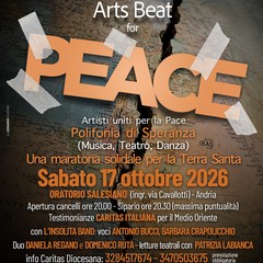 LOCANDINA ARTS BEAT FOR PEACE completa di loghi
