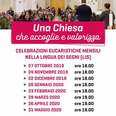 Locandina Celebrazioni Eucaristiche in LIS