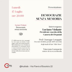 Locandina Democrazie senza memoria