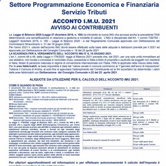 Manifesto ACCONTO IMU