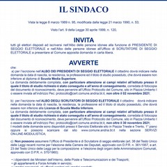 manifesto Avviso Presidenti e Scrutatori