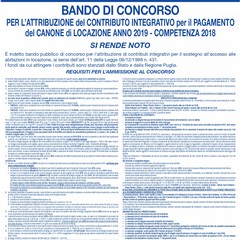 Manifesto bando fitto casa